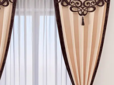 Set 34 Curtains 3D model
