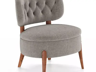 Pair Of Otto Schulz Lounge Chairs Low-poly 3D model