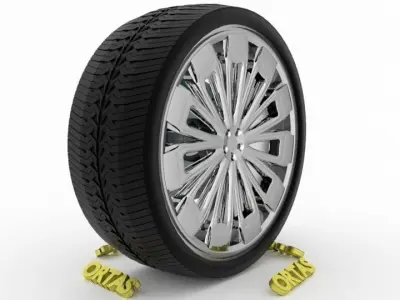 ORTAS CAR WHEEL RIM 79-80 GAME READY WHEEL 3D Model Pack
