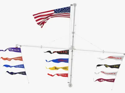 Stadium Flagpole 3D model