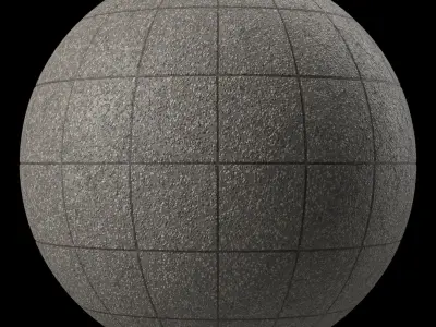 Tile Materials 33- Concrete Tiling By Gravel Sbsar Pbr Seamless Texture