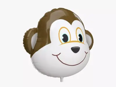 Foil decoration balloon 08 Monkey 3D model