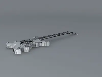 Creepie Crawlie guitar Free 3D model