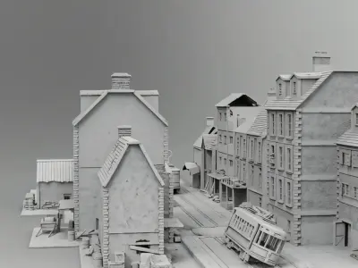 Buildings World War 2  3D print model