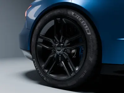 Automotive Studio Scene  -  Circular Light Setup 3D model