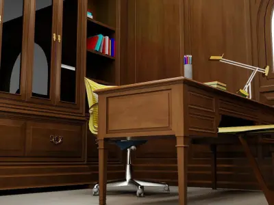 Office - Boiserie 3D model