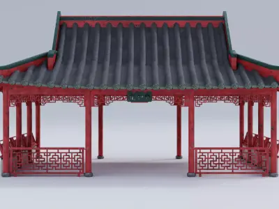  Japanese model Low-poly 3D model