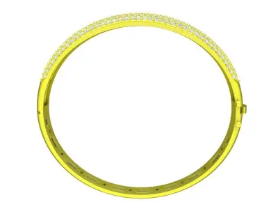 A7228 Hongkong Style Diamond Women Vintage Bangle Bracelets 3D print model