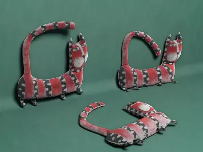 kids cat toy 01 3D model