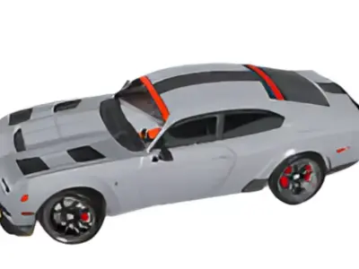 Dodge Challenger SRT Hellcat Widebody Low-poly 3D model