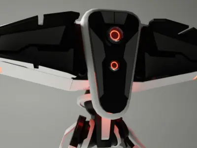 Jaeger futuristic robot on two legs Free 3D model
