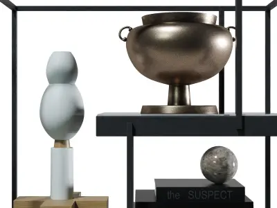 Arteriors and Global Views decor set 3D model