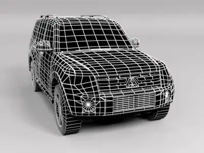 MITSHUBISHI PAJERO 2007 LOWPOLY Low-poly 3D model