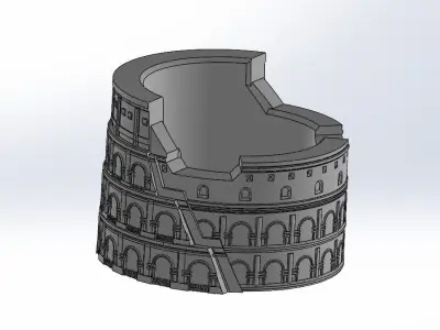 Colosseum pattern vase 3D print model