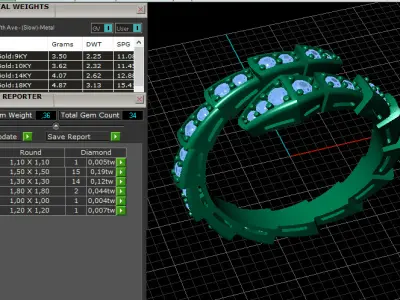 bvlgari serpenti ring  3D print model purchase