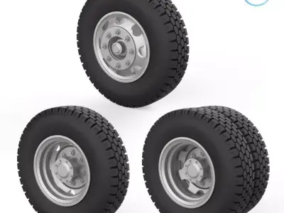 Truck wheels 1-32 3D print model