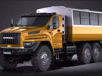 GAZ Ural Next 2015 Rotational Bus 3D model