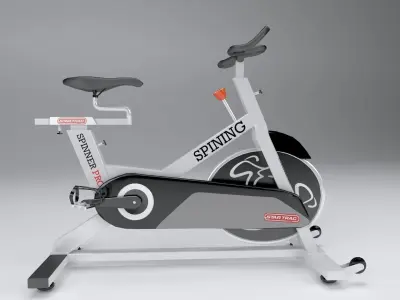 Star track spinning bike Low-poly 3D model