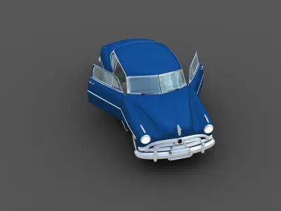 Hudson Hornet Lowpoly Low-poly 3D model