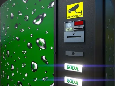 Soda Vending Machine PBR Game Ready  Low-poly 3D model
