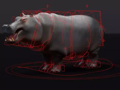 Hippopotamus 3D model