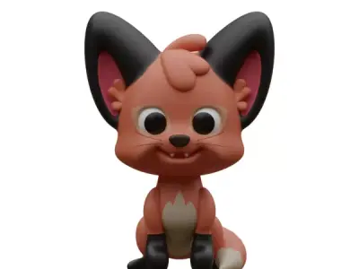 Fox cub  3D model