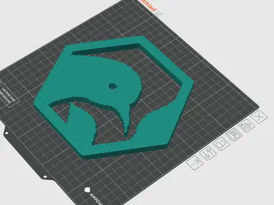 Wall decor hexagon bird 3D print model 3D print model