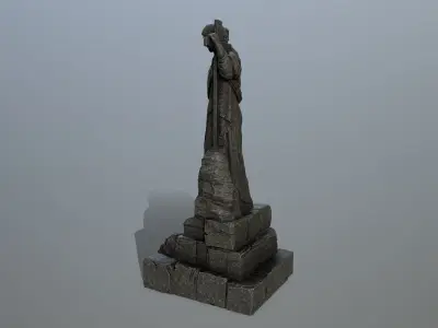 statue 5 Low-poly 3D model