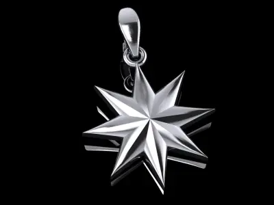 pendant star Free 3D print model