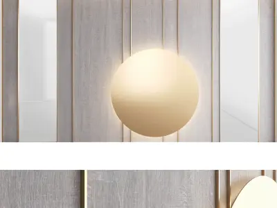 Decorative wall panel set 24 3D model