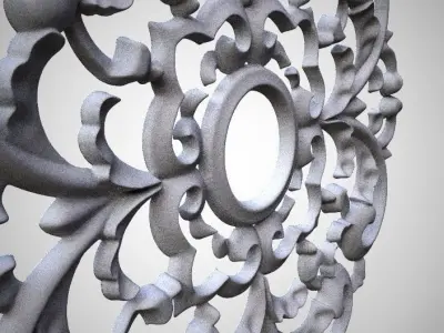 Engraving  no2 Low-poly 3D model