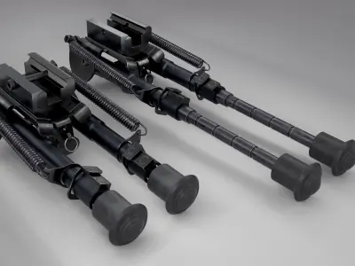 Bipods bipod Low-poly 3D model