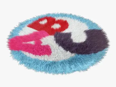 Carpet children A-B-C round 3D model