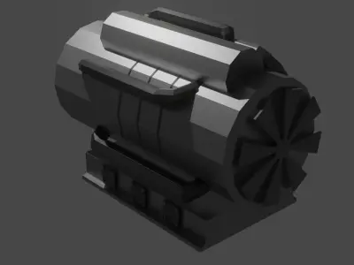 Low Poly Car Engine Low-poly 3D model