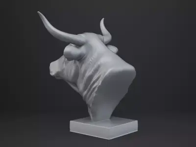 Cattle Bust - Animal Figurine 3D print model