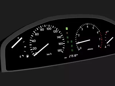 MeterModelofToyota20Celsior Lexus LS 400 Low-poly 3D model