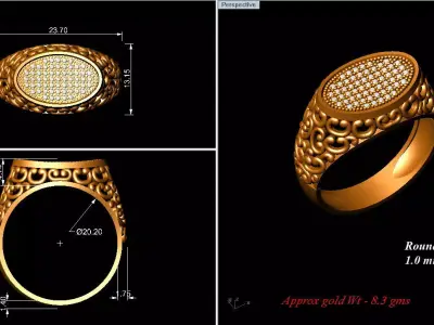 Oval Stones 3D model