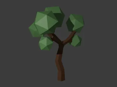 Low-Poly Stylized Tree Free low-poly 3D model