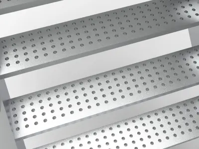 stairs metal staircase Free low-poly 3D model