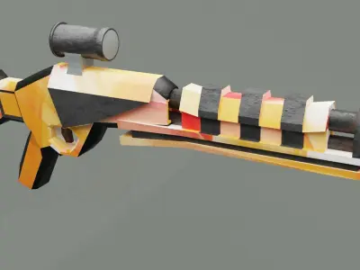 Sci fi gun Free low-poly 3D model