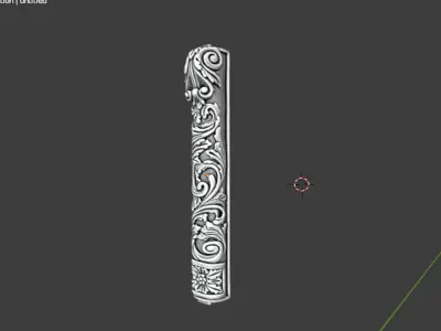 Classic decor ornament carved 01 3D model