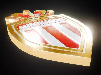 AS Monaco FC logo - Cinematic - 3D print 3D model