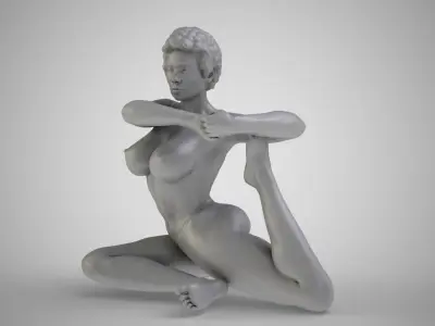 Mermaid Yoga 3D print model