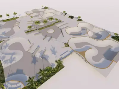 Skatepark-Skate Park PACK  3D model