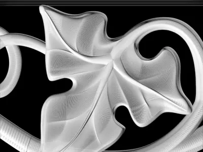 3D model stl wall molding plinth leaves grape for CNC router 3D print model