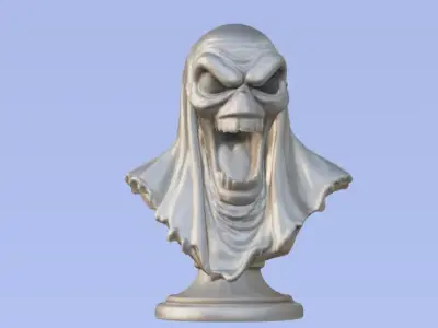 Scary Ghost Bust 3D Printable Horror Decor 3D print model