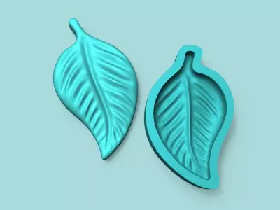 Pepper Leaf - Ficus Silicone Mold Maker - Template 3D print model