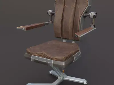 SciFi Furniture - Office Chair Low-poly 3D model