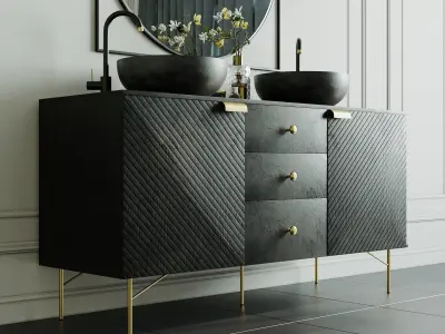 Vanity unit with decor by Maisons du Monde 3D model