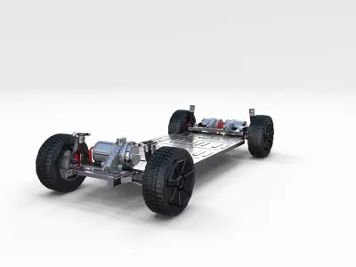 Tesla Cybertruck Chassis 3D model